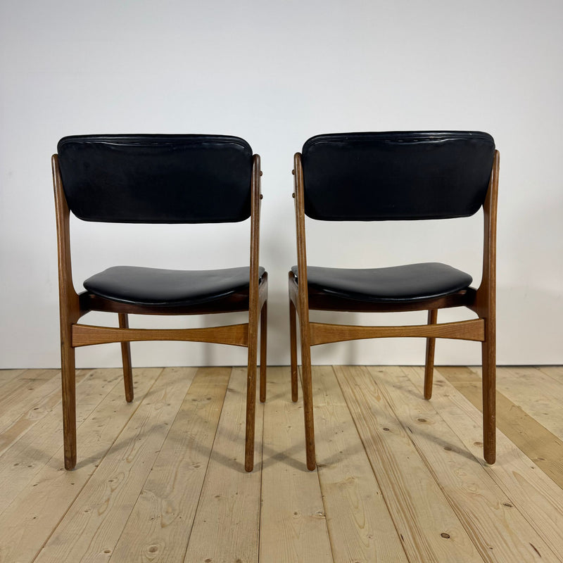 sedia vintage erik buch schienale curvo