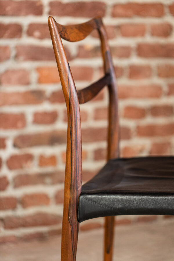 sedie danesi bramin vintage legno palissandro nero