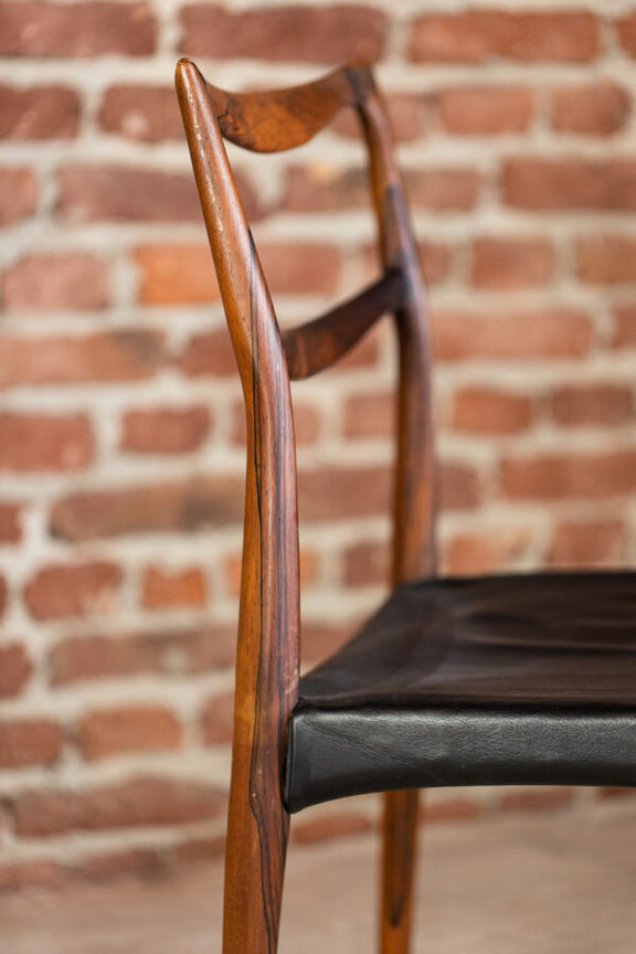 sedie danesi bramin vintage legno palissandro nero