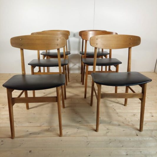 sedie danesi vintage teak originale 1960