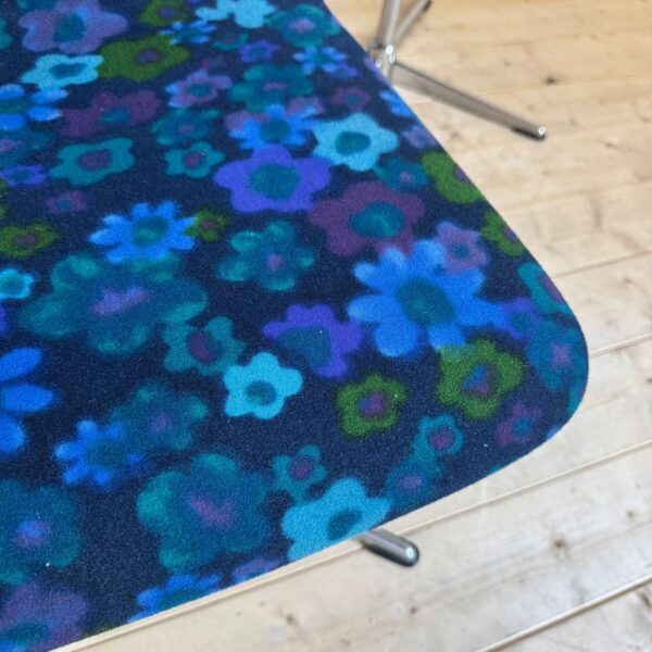 sedie girevoli vintage design danese blu metallo