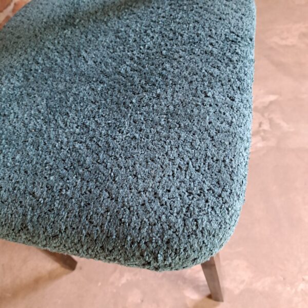 sedie mid century modern tessuto boucle verde