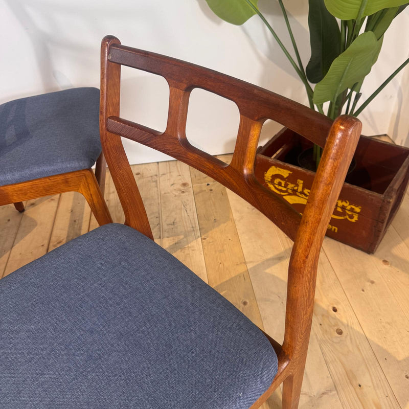 Set di 4 sedie da pranzo danesi in teak, anni ’60