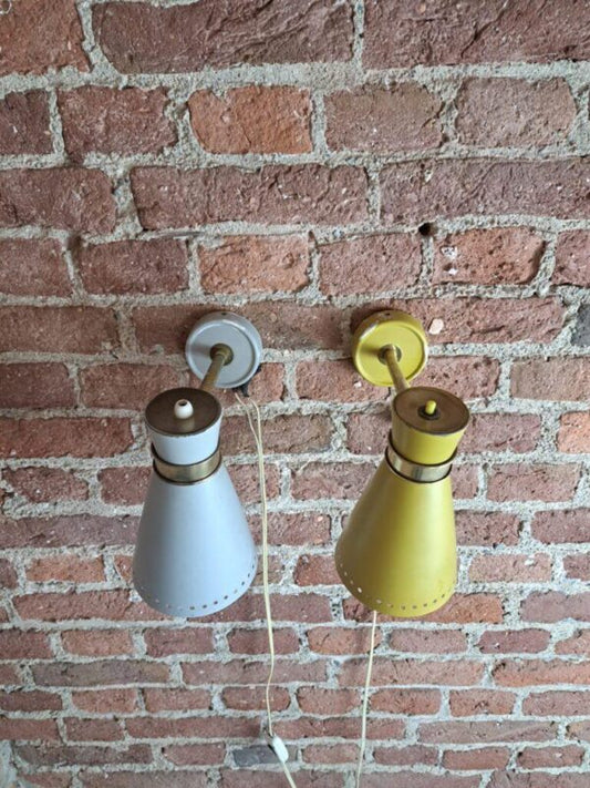 set due lampade parete vintage modernariato