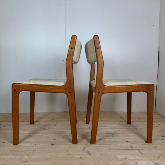 set due sedie design scandinavo teak bianco stov
