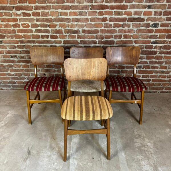 set quattro sedie vintage teak danimarca 1960