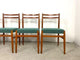 set quattro sedie teak danimarca 1960 vintage