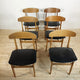 set sei sedie teak danimarca 1960 vintage
