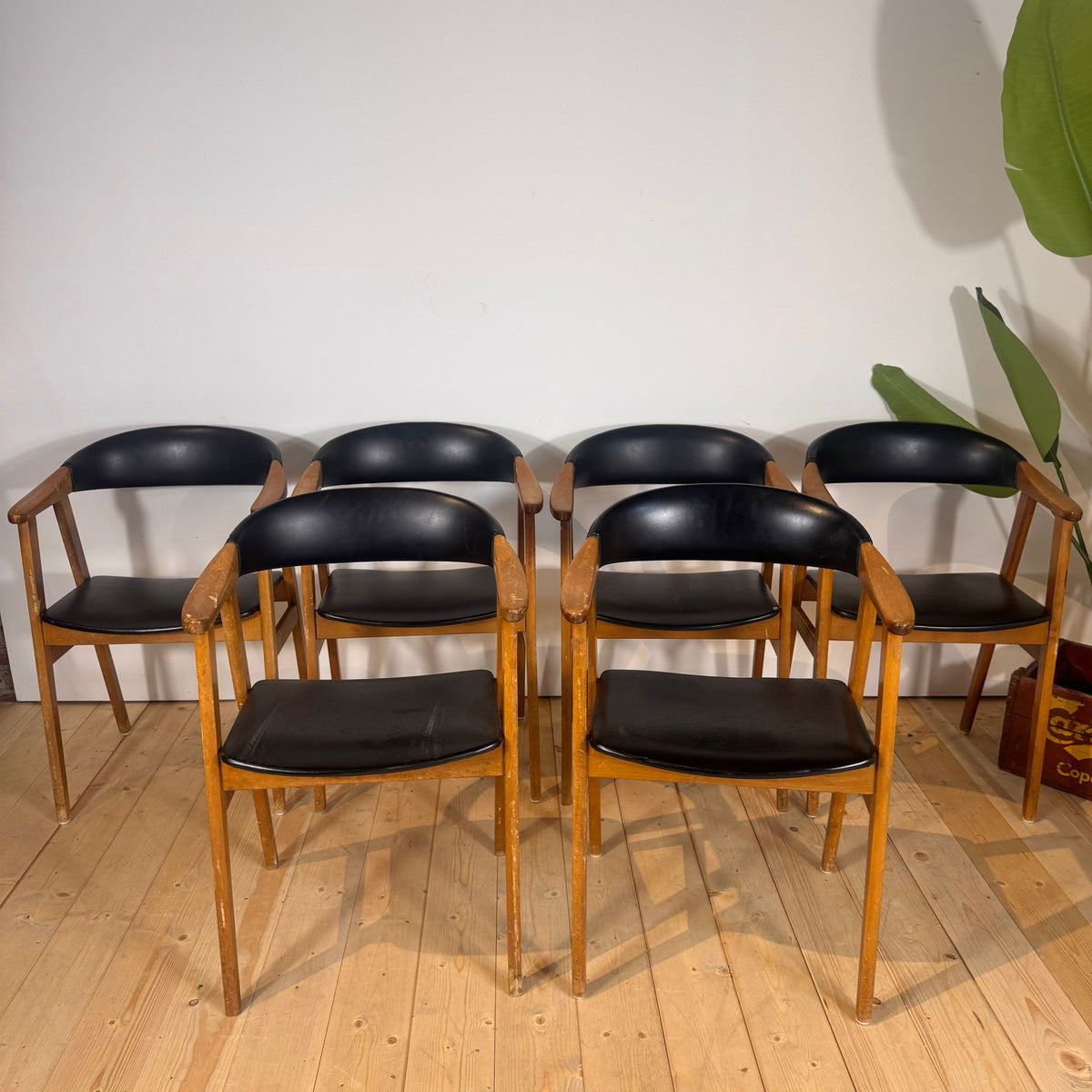 Set di 6 sedie Sax Møbelfabrik, anni ’60
