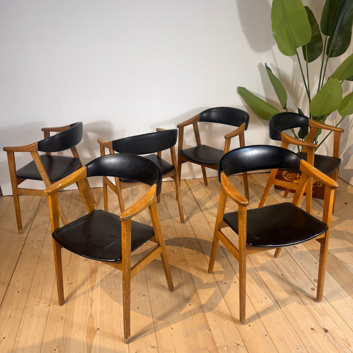 Set di 6 sedie Sax Møbelfabrik, anni ’60