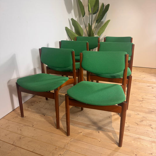 Set di 6 sedie in teak model 197 di Finn Juhl, anni ’60