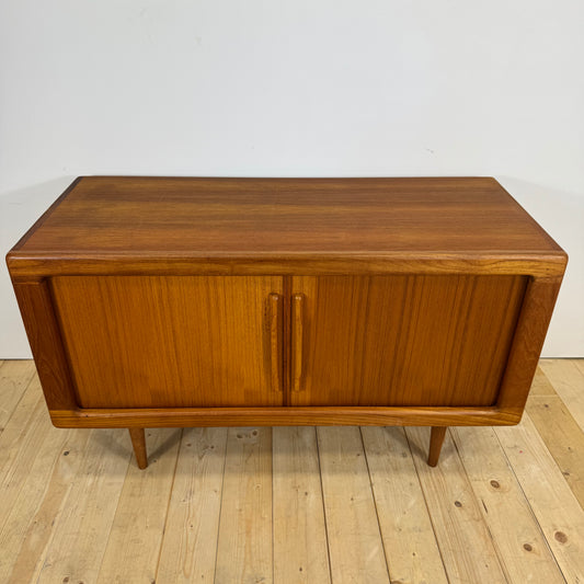 Dyrlund teak sideboard with disappearing doors and internal drawers, Denmark 1960