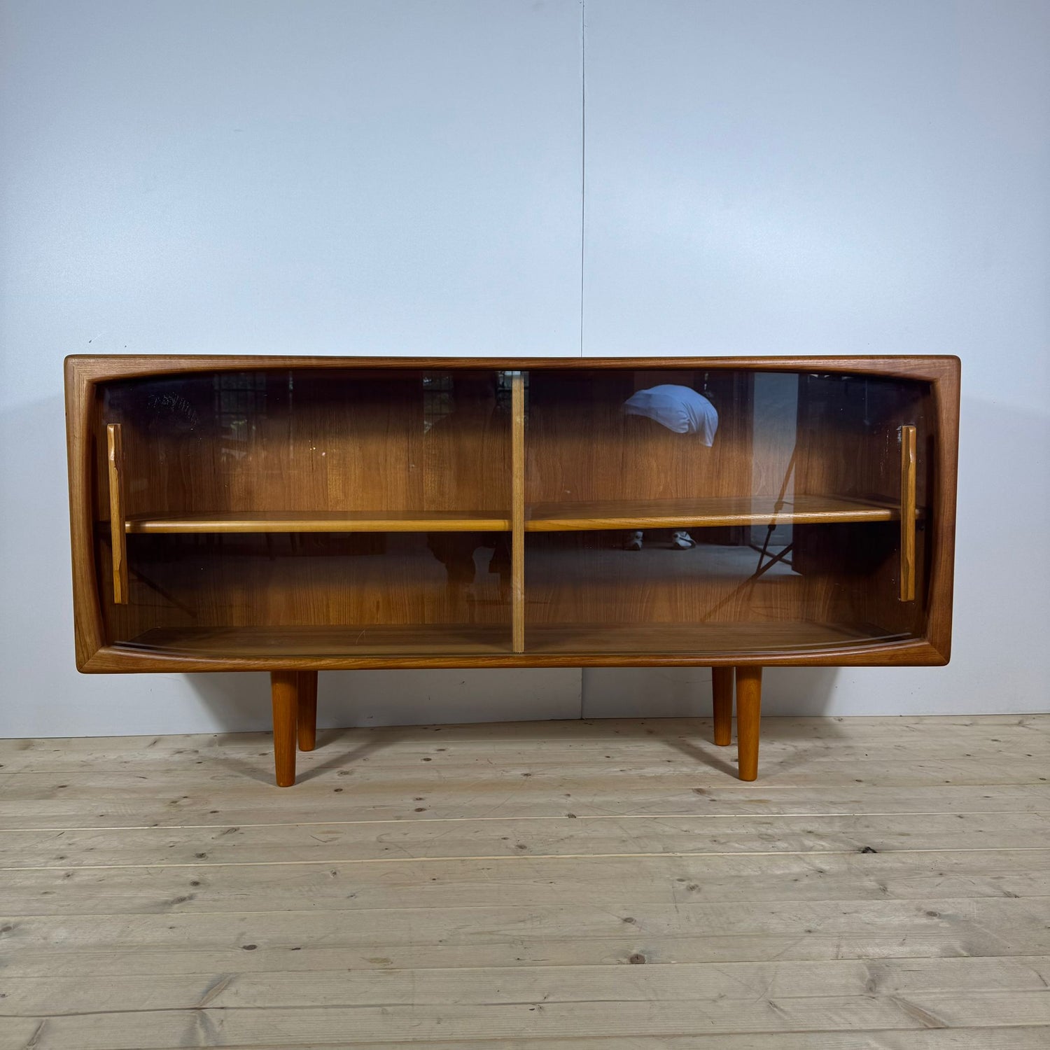 sideboard danese teak ante vetro 140cm