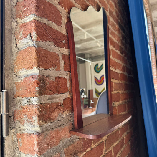 specchio ingresso design anni 60 asimmetrico