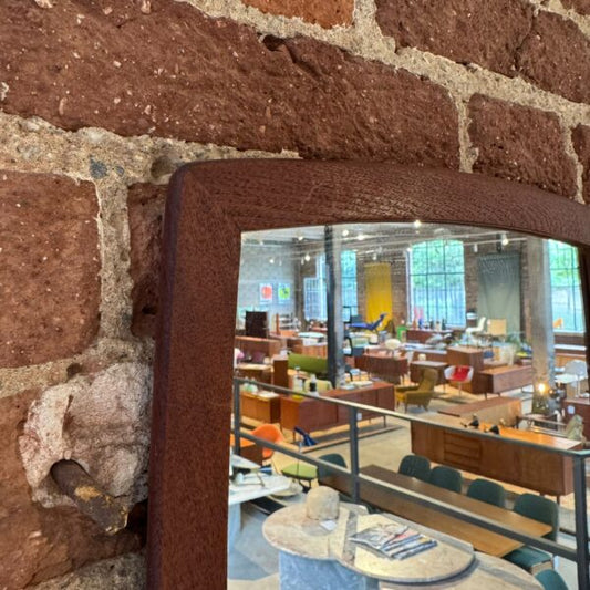 specchio parete design scandinavo mid century legno