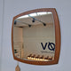 specchio quadrato teak vintage 40x40 danimarca