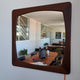 specchio quadrato teak vintage 48x48 danimarca
