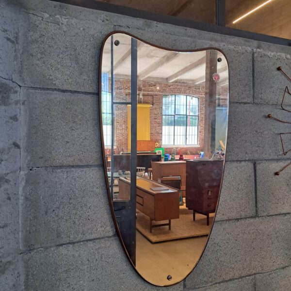 specchio vintage teak danimarca 1960 rettangolare