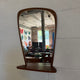 specchio vintage teak mensola integrata danimarca 1960