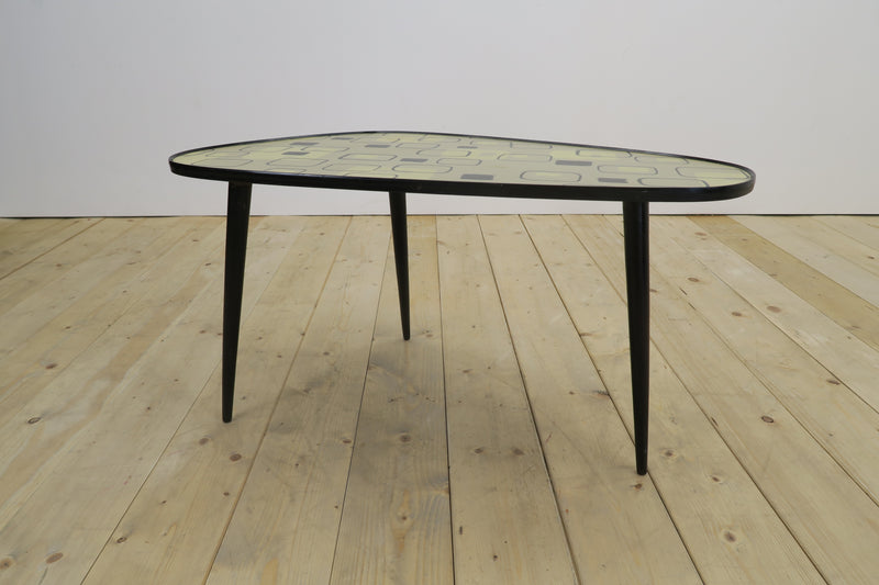 Tavolino basso Mid-Century in formica e legno, Germania 1970