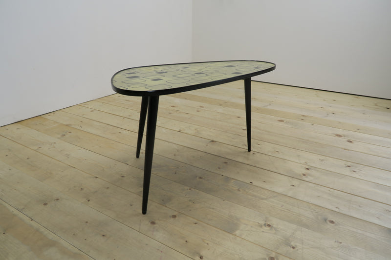 Tavolino basso Mid-Century in formica e legno, Germania 1970