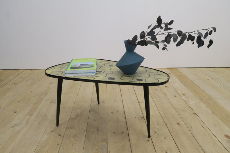 Tavolino basso Mid-Century in formica e legno, Germania 1970