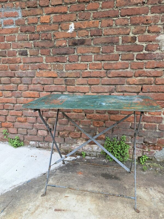 tavolo giardino vintage ferro verde francia 1960