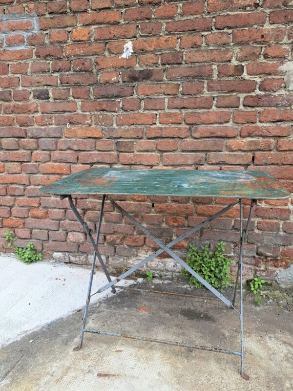 tavolo giardino vintage ferro verde francia 1960