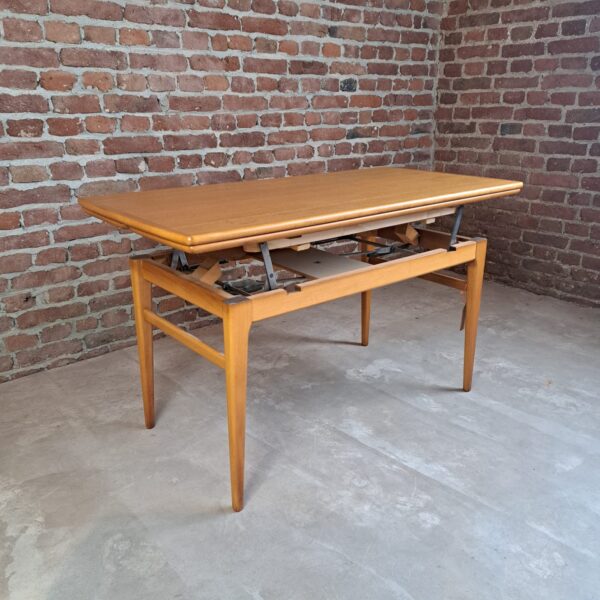 tavolo trasformabile teak danimarca 1960 vintage