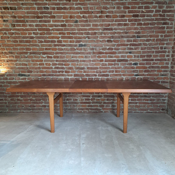 tavolo vintage teak chiuso 80x80 mid century