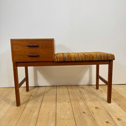 Telephone Bench in teak, Denmark 1960