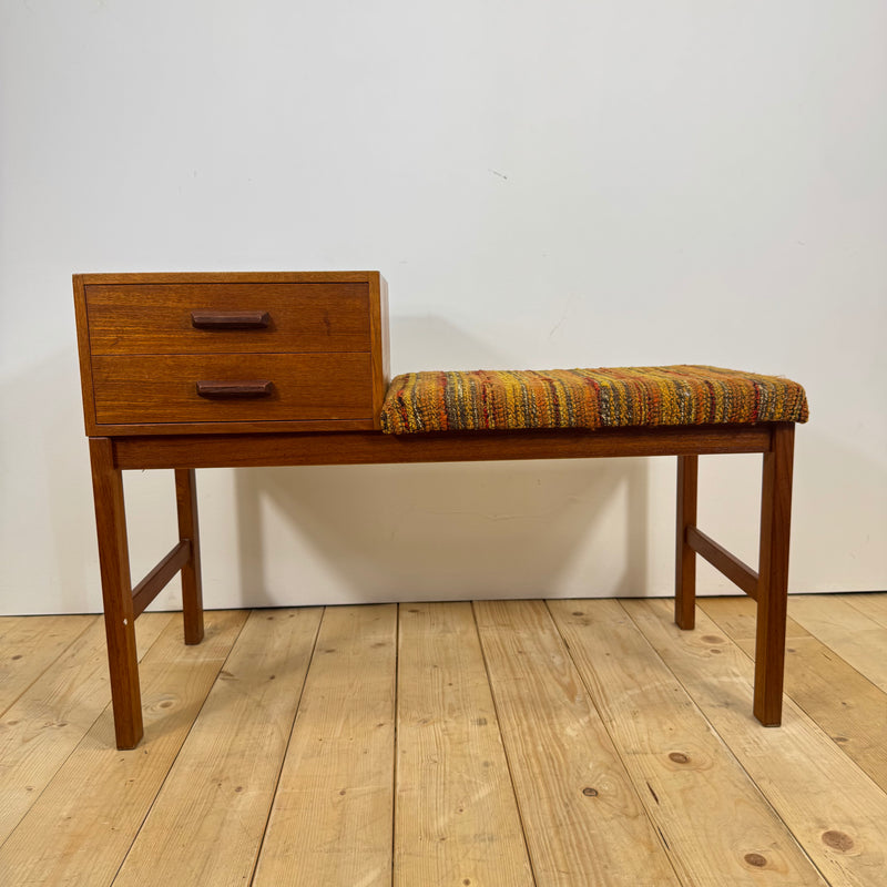 Telephone Bench in teak, Danimarca 1960