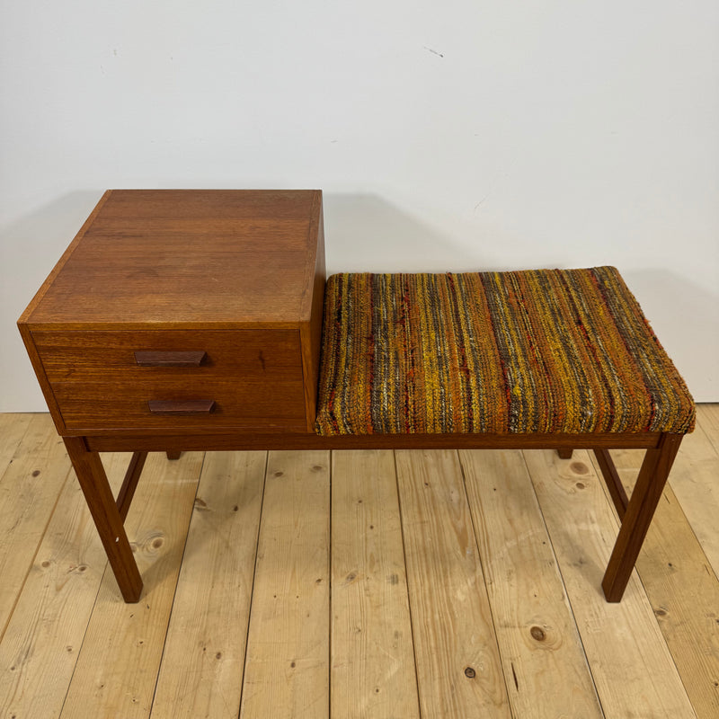 Telephone Bench in teak, Danimarca 1960