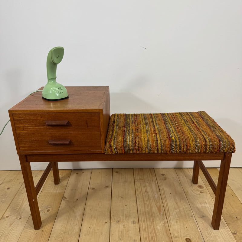 Telephone Bench in teak, Danimarca 1960