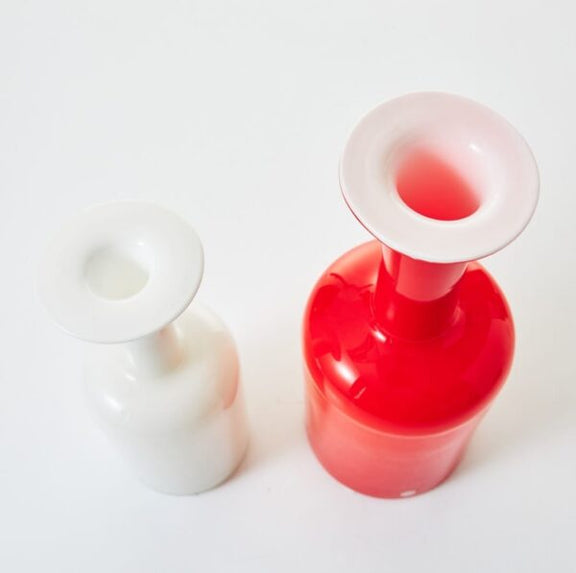 vasi bottiglia vetro soffiato design danese anni 60