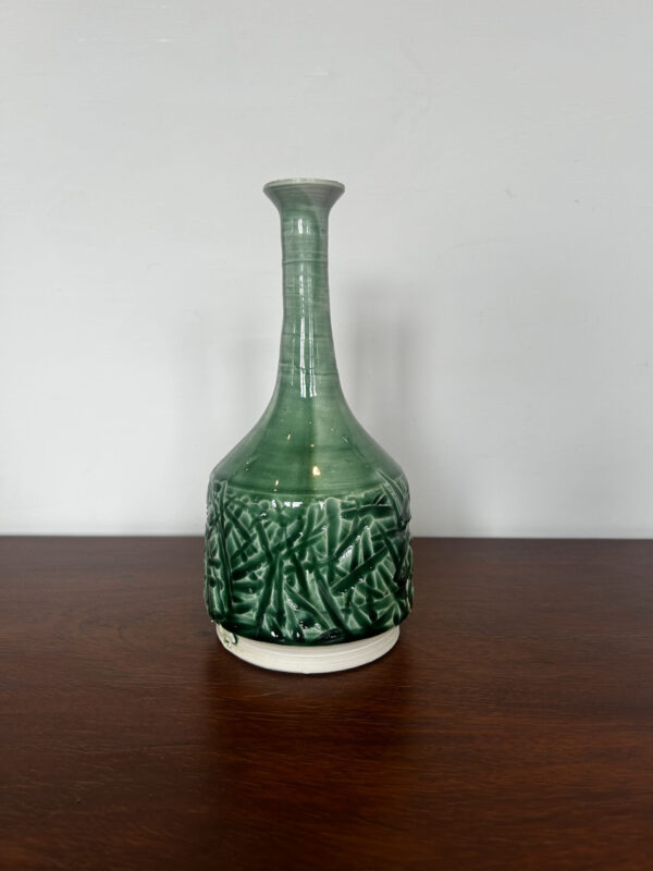 vaso vintage danimarca ceramica verde anni 60